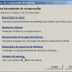 Uso de Restaurar sistema desde el entorno de recuperación de Windows Vista