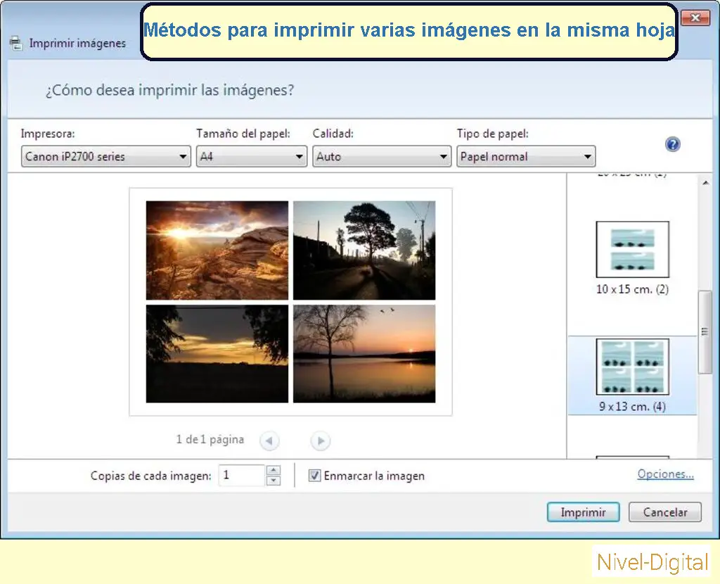 M Todos Para Imprimir Varias Im Genes En La Misma Hoja