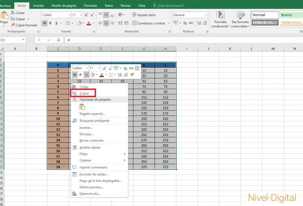 Pega Fácilmente Una Tabla De Excel A Word Nivel Digital